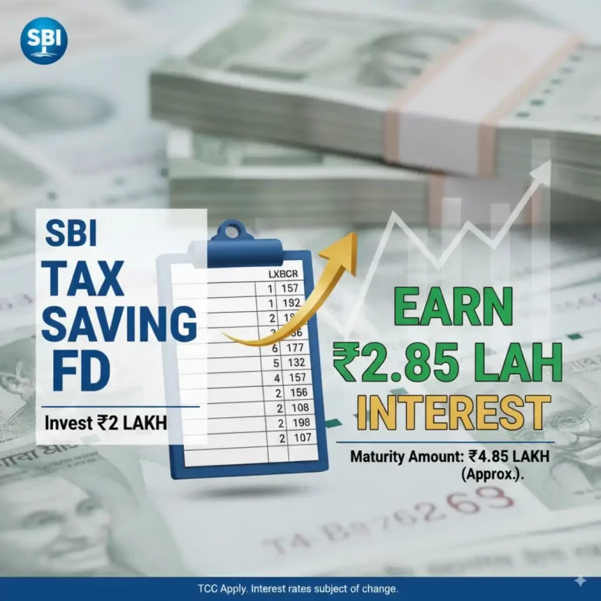 sbi-tax-saving-fd-2-lakh-investment-2.85-lakh-interest